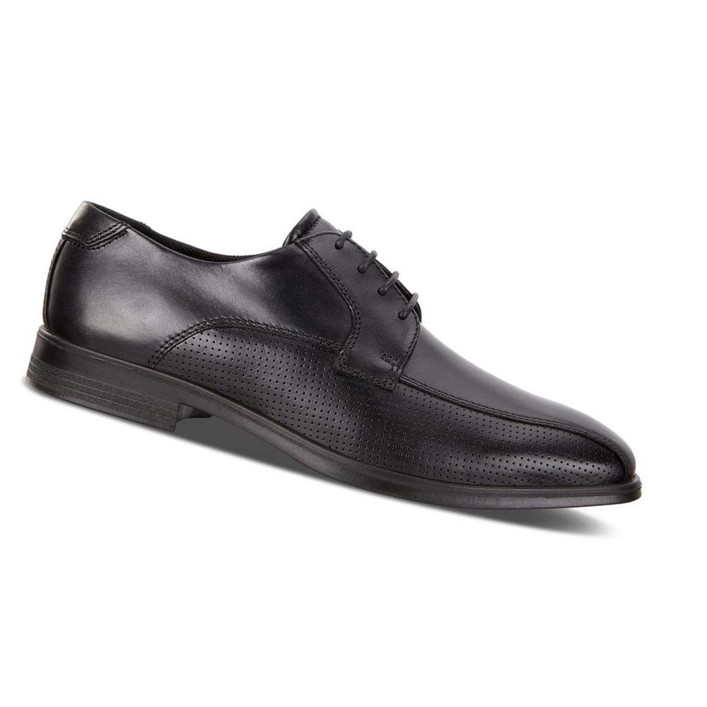 Men\'s Ecco Melbourne Dress Shoes Black | USA 520DFM